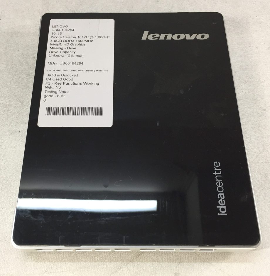 Lenovo Ideacentre Q190 - Celeron 1017U @ 1.60GHz - 4GB - NO HDD/OS - Barebones