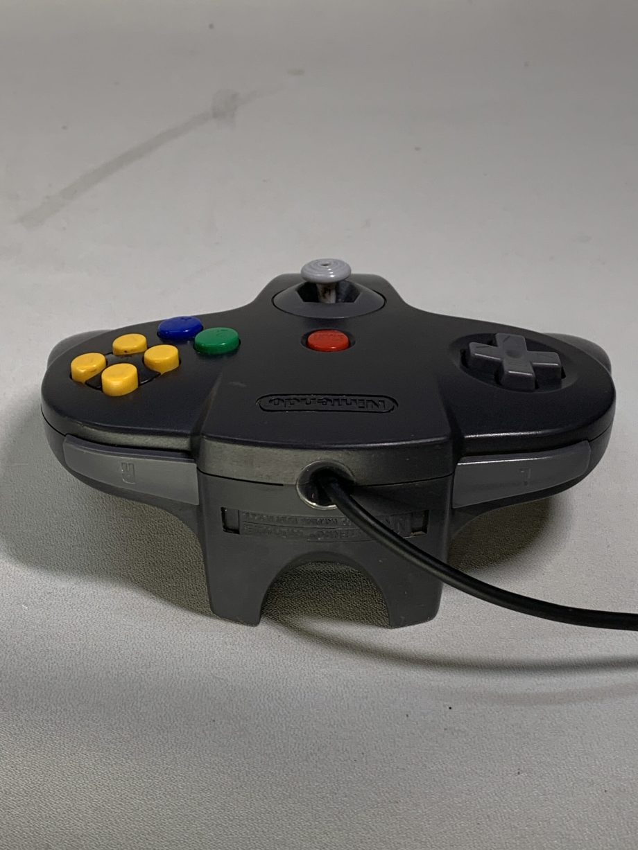 Nintendo 64 Black Grey Controller NUS-005 Official N64 OEM *TESTED & WORKS*