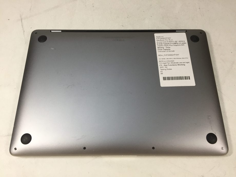 Apple MacBook Pro 16,3 (2020) - i5-8257U @ 1.40GHz - 8GB - 250GB NVMe - OSX Sanoma