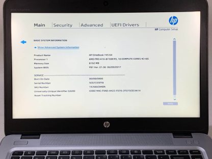 image of HP EliteBook 745 G4 AMD A10 8GB 256GB SSD No OSBattery For Parts 374452633690 3