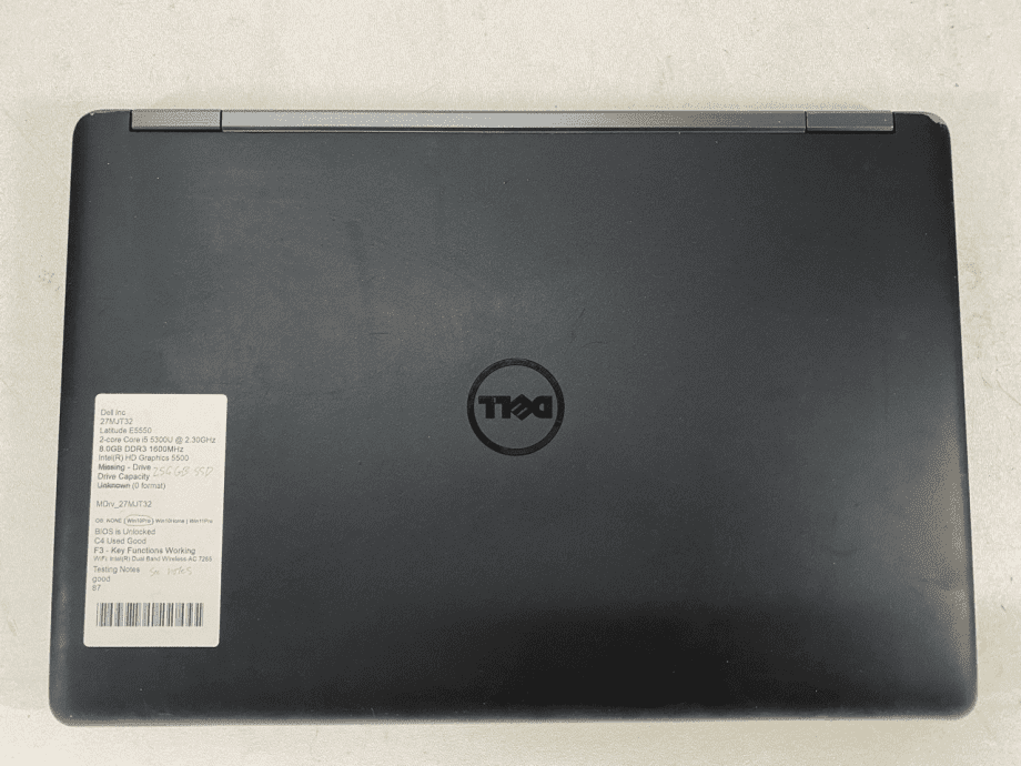 Dell Latitude E5550 i5-5300U 8GB 256GB SSD Windows 10 Pro Tested