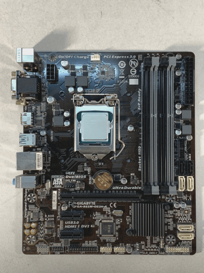 image of GIGABYTE GA B85M DS3H A LGA 1150 Micro ATX Motherboard w Pentium G3258 320GHz 375102573168