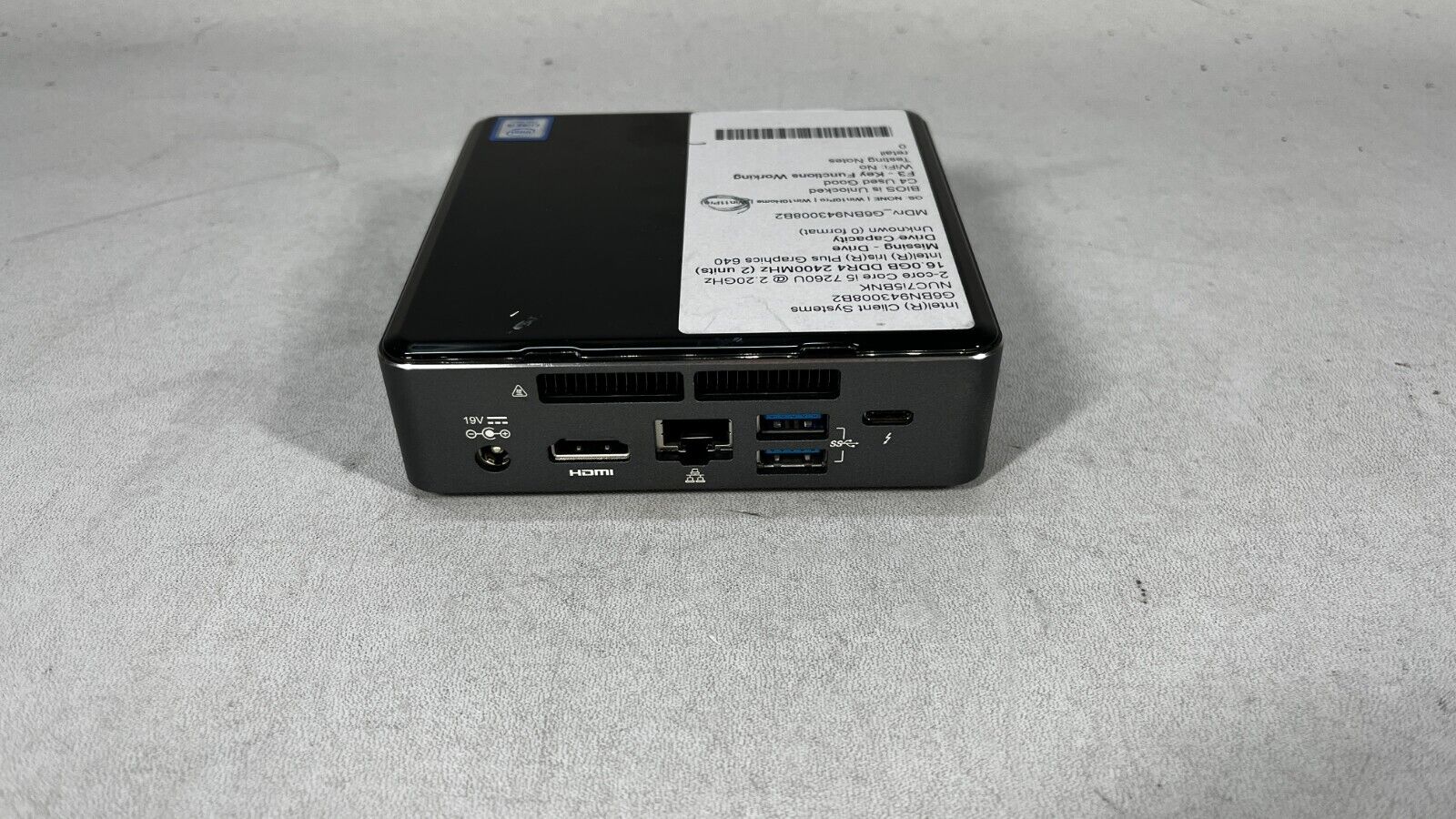 Intel NUC NUC7i5BNH i5 7260U 2.2 GHz 16 GB RAM 512GB SSD Win 11 Pro ...