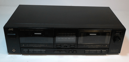 image of JVC TD W201 Stereo Dual Cassette Tape Deck Player w Synchro Dubbing 375300171871 1