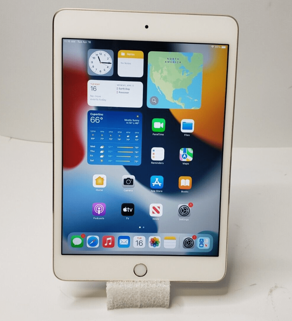 Apple iPad mini 4 128GB, Wi-Fi, 7.9in - Gold A1538 Wifi nice