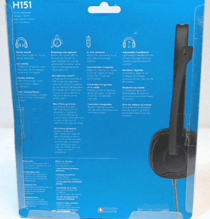 image of Logitech H151 headset with microphone 35mm jack 375360772465 3
