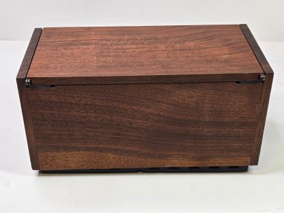 image of Vintage Wooden Box Hidden Executive Desk Top Push Button Dial Telephone untested 375375214256 5