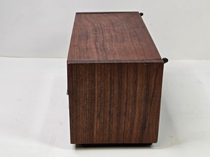 image of Vintage Wooden Box Hidden Executive Desk Top Push Button Dial Telephone untested 375375214256 6