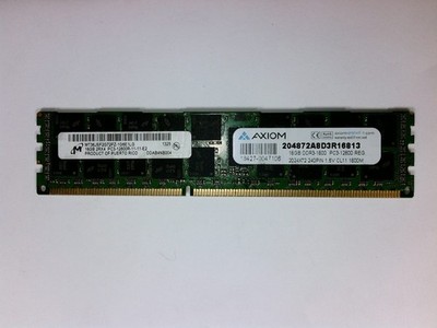 Micron Technology 16GB PC3-12800 DDR3-1600 2Rx4 ECC RDIMM RAM MT36JSF2G72PZ-1G6E 1 Micron Technology 16GB PC3-12800 DDR3-1600 2Rx4 ECC RDIMM RAM MT36JSF2G72PZ-1G6E