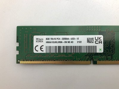 SK hynix 8GB DDR4-PC4-25600U (DDR4-3200) Non-ECC UDIMM RAM HMAA1GU6CJR6N-XN 2 SK hynix 8GB DDR4-PC4-25600U (DDR4-3200) Non-ECC UDIMM RAM HMAA1GU6CJR6N-XN