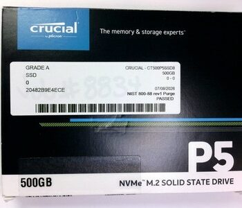 CRUCIAL CT500P5SSD8 500GB M.2 NVMe SSD Tested