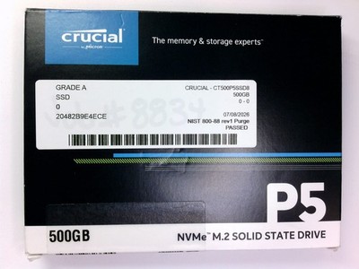 CRUCIAL CT500P5SSD8 500GB M.2 NVMe SSD Tested
