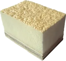 EPS and Plastic Recycling 25 Cured polyurethane spray foam block that is not accepted