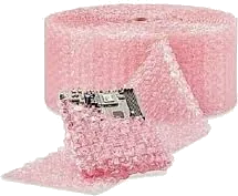 EPS and Plastic Recycling 5 Pink anti-static bubble wrap accepted in the plastic-film recycling program