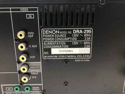 Denon | DRA-295 Amplifier | 120 W | 2 channels 4 Denon | DRA-295 Amplifier | 120 W | 2 channels