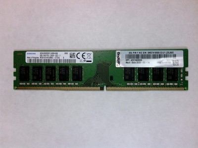 Samsung | 8 GB DDR4 RAM | 2666 MT/s | UDIMM | ECC: ECC | Buffered: Unbuffered | 1 Samsung | 8 GB DDR4 RAM | 2666 MT/s | UDIMM | ECC: ECC | Buffered: Unbuffered |