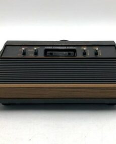 Atari 2600 Four-Switch Woodgrain Vintage Video Game Console Only Untested