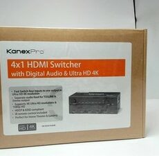 Kanexpro | KanexPro 4x1 HDMI Switcher - SW-HD4X1AUD4K | HDMI Switch | Black | Ka
