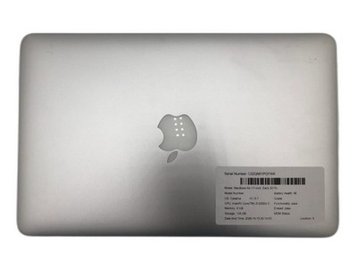 Apple | MacBook Air (11-inch, Early 2015) | Intel(R) Core(TM) i5-5250U CPU | 8 G 3 Apple | MacBook Air (11-inch, Early 2015) | Intel(R) Core(TM) i5-5250U CPU | 8 G