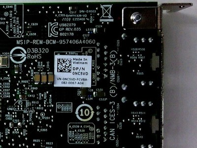 Broadcom 0NC5VD Dual Port 10GbE RJ45 PCIe Network Adapter Card 4 Broadcom 0NC5VD Dual Port 10GbE RJ45 PCIe Network Adapter Card