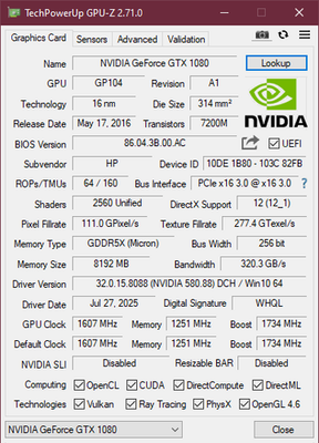 HP GeForce GTX 1080 Graphics Card 910487-001 Dual Fan HDMI DP DVI-D 6 HP GeForce GTX 1080 Graphics Card 910487-001 Dual Fan HDMI DP DVI-D