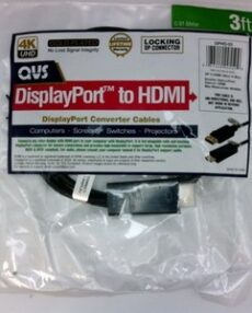 QVS | DPHD-03 | Dp To Hdmi | Black