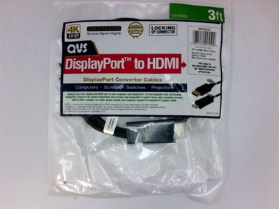 QVS | DPHD-03 | Dp To Hdmi | Black 1 QVS | DPHD-03 | Dp To Hdmi | Black