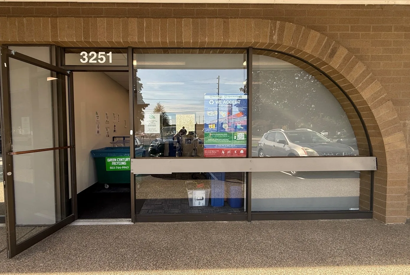 NW Portland residential recycling drop-off entrance at 3251 NW 29th Avenue