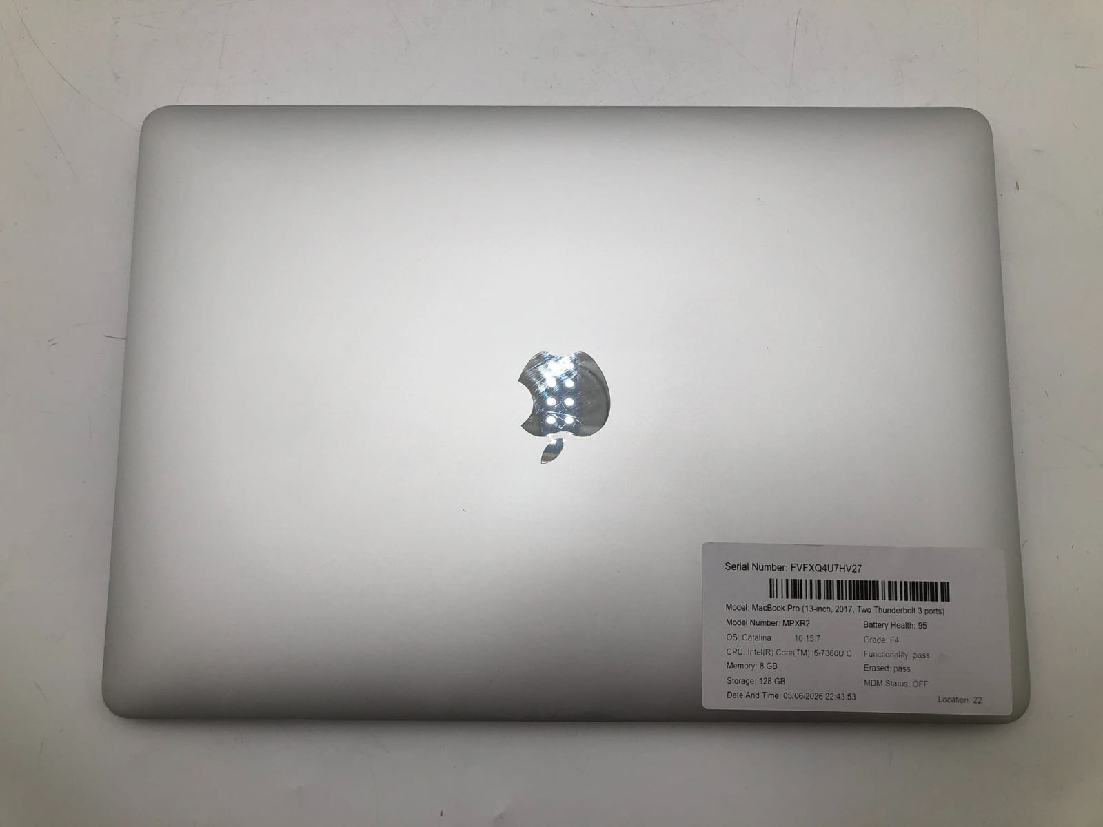 Apple | MacBook Pro | 2017 | Intel(R) Core(TM) i5-7360U CPU | 8GB | 128 GB SSD | 6 Apple | MacBook Pro | 2017 | Intel(R) Core(TM) i5-7360U CPU | 8GB | 128 GB SSD |