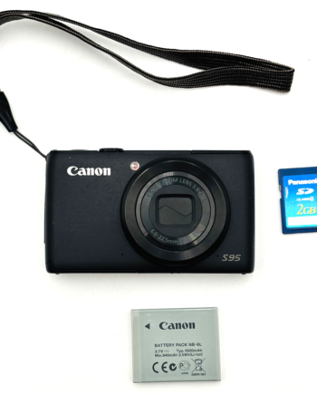 Canon PowerShot S95 10MP Digital Camera  Black w/ Battery & 2GB SD Card