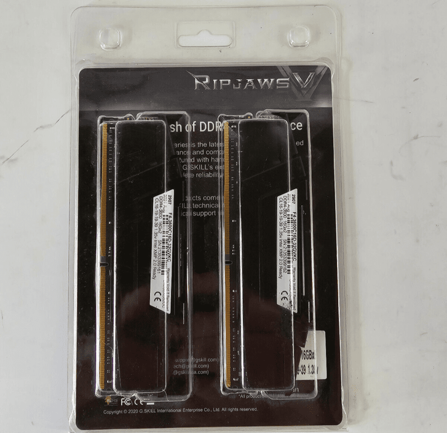 image of GSKILL Ripjaws V Series 32GB 2 x 16GB 288 Pin PC RAM DDR4 3600 PC4 28800 375667643000