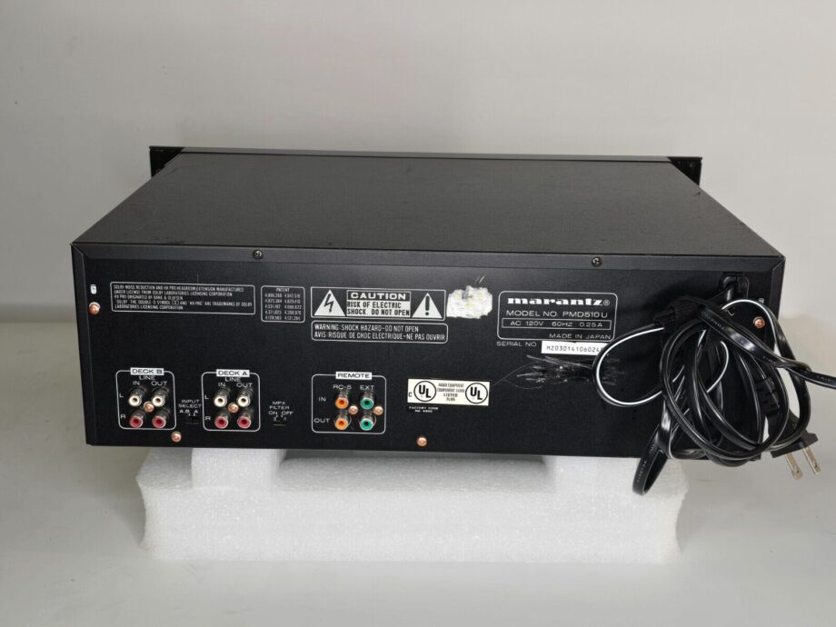 Marantz PMD510U Professional Rack Mount Double Cassette Deck For Parts or Repair