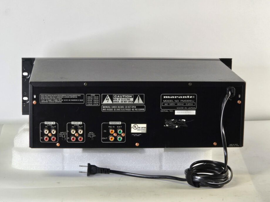 image of Marantz PMD510U Professional Rack Mount Double Cassette Deck For Parts or Repair 375590153000 6