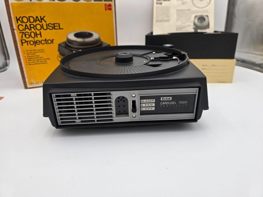 image of Vintage Kodak Carousel 760H Slide Projector WBox Includes Remote 3 Trays 375655862600 5