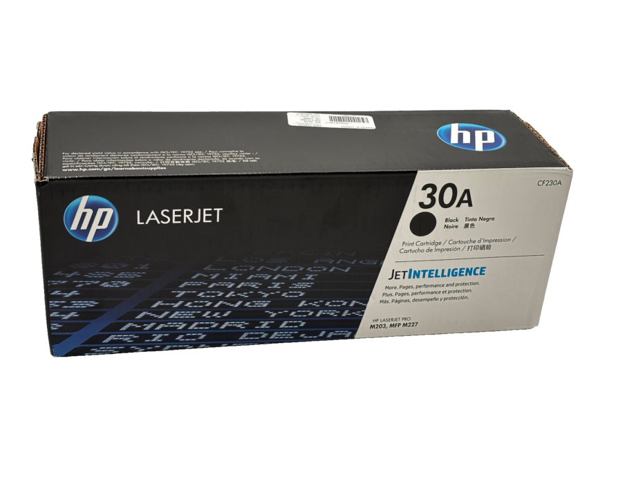 HP 30A Black Original LaserJet Toner Cartridge, CF230A