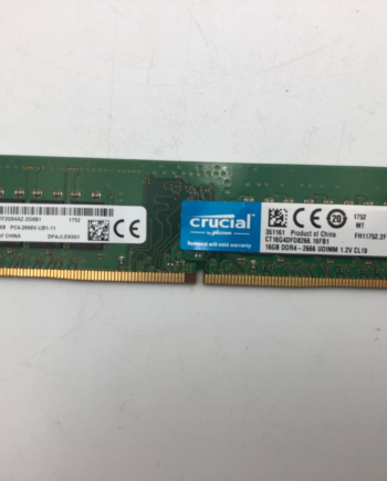 Micron 16GB DDR4-2666 PC4-21300 1Rx8 UDIMM Desktop RAM MTA16ATF2G64AZ