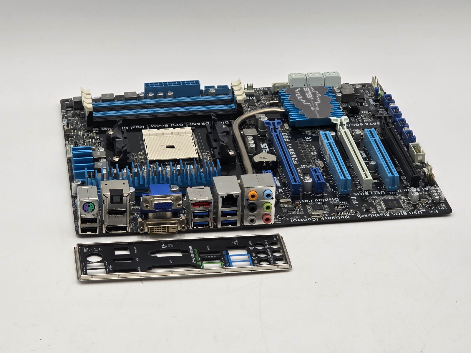 ASUS F2A85-V PRO ATX Motherboard – FM2, DDR3, USB 3.0 – Tested + I/O SHIELD 4 ASUS F2A85-V PRO ATX Motherboard – FM2, DDR3, USB 3.0 – Tested + I/O SHIELD