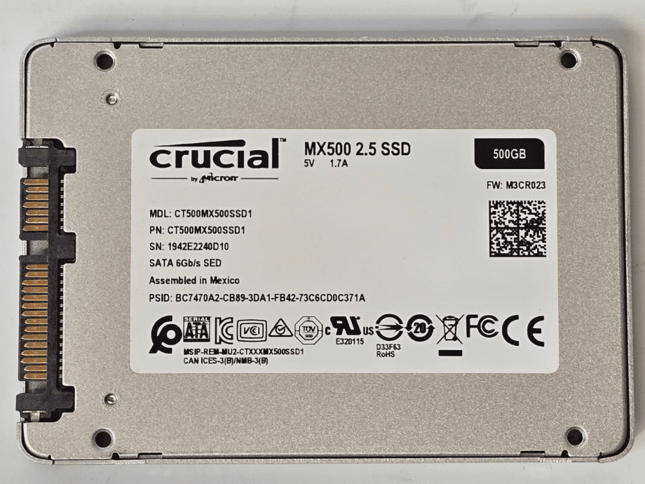 image of Crucial MX500 500GB 25 SATA SSD Solid State Hard Drive CT500MX500SSD1 6Gbs 375406673650 2