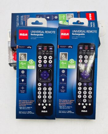 Lot of 5 - RCA RCTC6GB Universal Remote Control | Rechargeable USB-C | Open Box