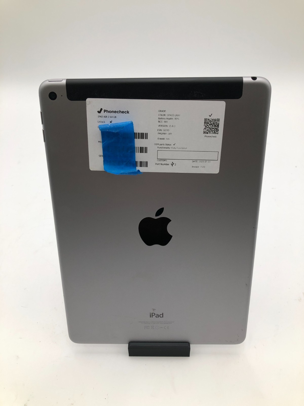 Apple iPad Air 10.2" 64GB Space Gray WiFi+Cellular A1567 (Unlocked)– Battery 85% 4 Apple iPad Air 10.2" 64GB Space Gray WiFi+Cellular A1567 (Unlocked)– Battery 85%