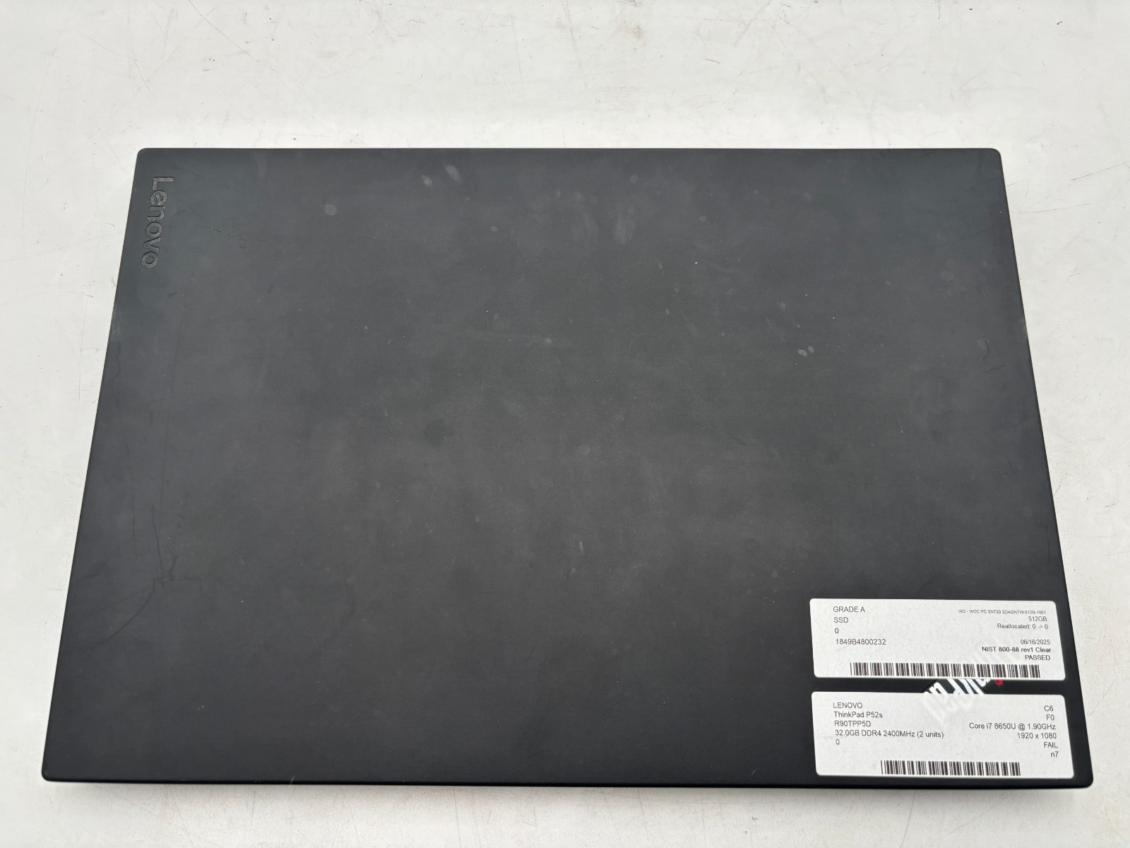 Lenovo ThinkPad P52s i7-8650U 32GB 512GB SSD P500 Win11 Pro 15.6" No Battery 4 Lenovo ThinkPad P52s i7-8650U 32GB 512GB SSD P500 Win11 Pro 15.6" No Battery