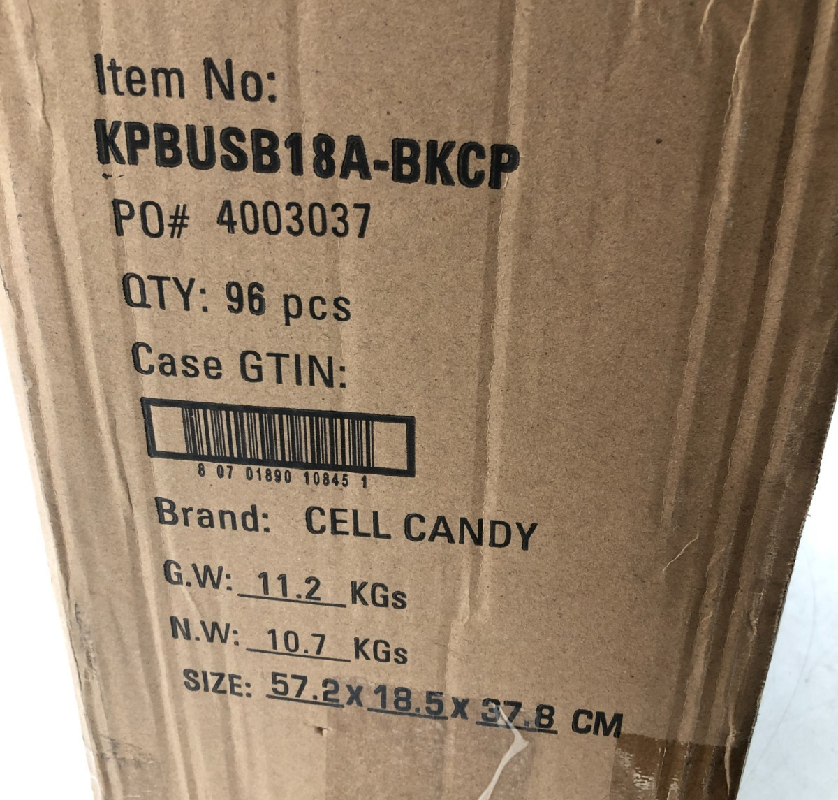 Lot (96) - Cell Candy 1800 mAh Portable Power Pack KPBUSB18A-BKCP USB -New 5 Lot (96) - Cell Candy 1800 mAh Portable Power Pack KPBUSB18A-BKCP USB -New