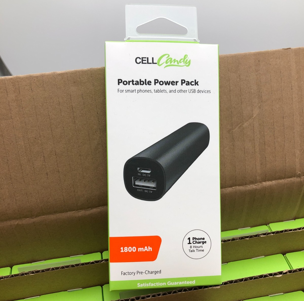 Lot (96) - Cell Candy 1800 mAh Portable Power Pack KPBUSB18A-BKCP USB -New 1 Lot (96) - Cell Candy 1800 mAh Portable Power Pack KPBUSB18A-BKCP USB -New