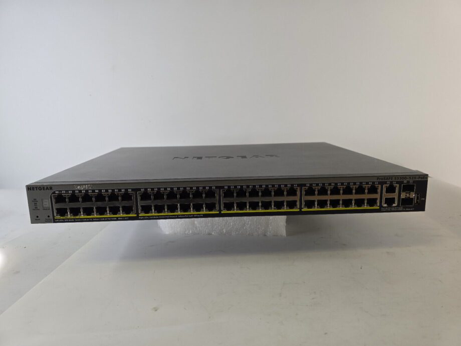 image of NetGear ProSafe S3300 52X PoE 48 Port Gigabit Stackable Network Switch 355974882370