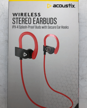 Acoustix HF-BTS915-RD Wireless Stereo Earbuds Red – NEW SEALED