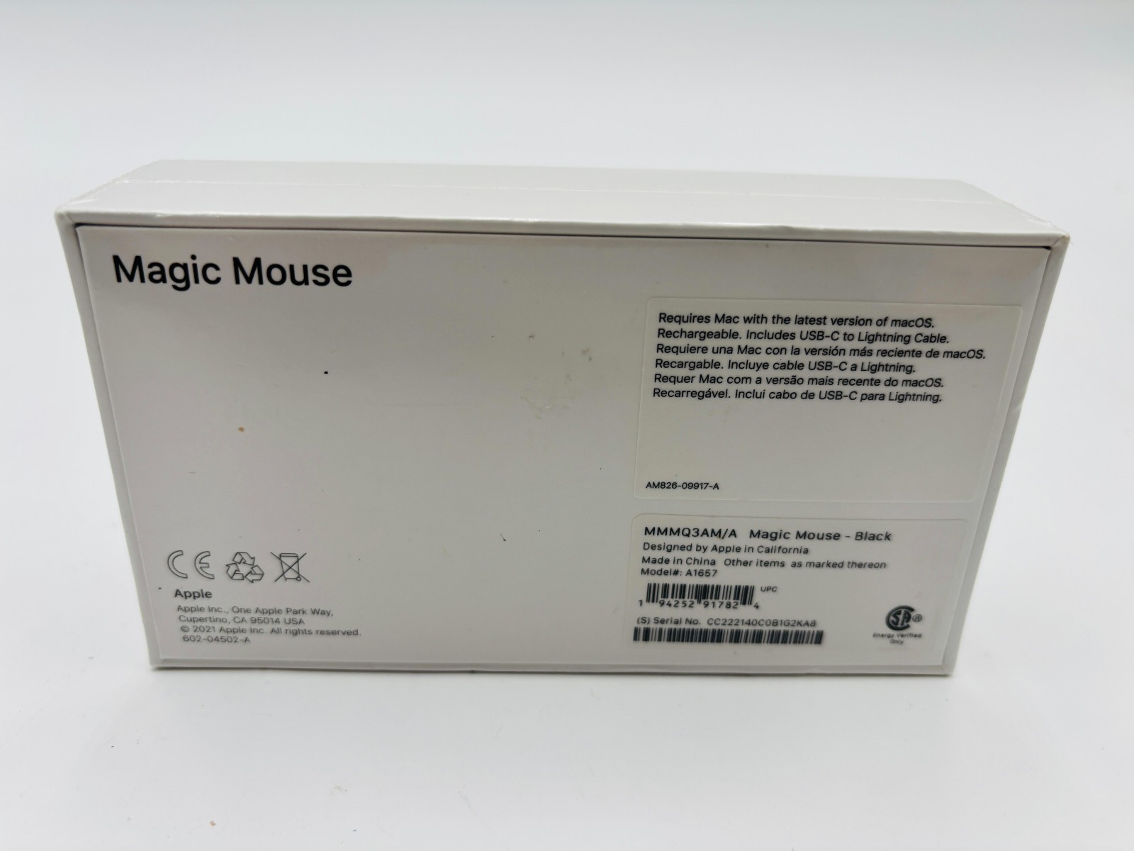 Apple Magic Mouse (Black) - Wireless Bluetooth Multi-Touch - Model A1657 MMMQ3AM 3 Apple Magic Mouse (Black) - Wireless Bluetooth Multi-Touch - Model A1657 MMMQ3AM