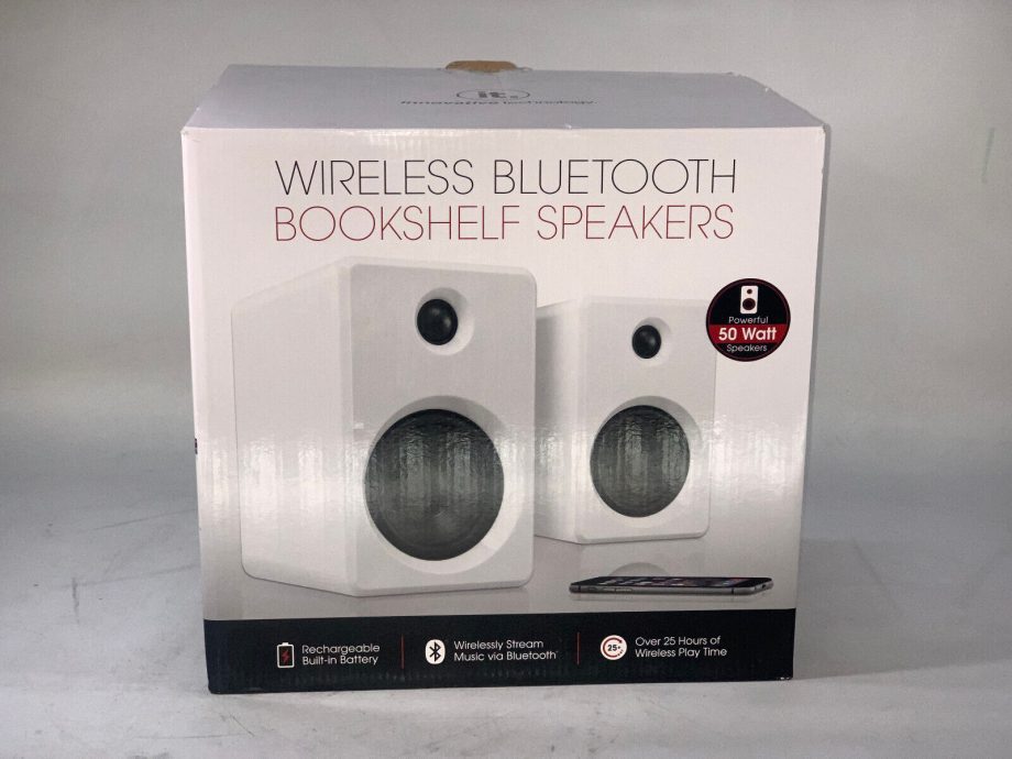 image of IT Wireless Bluetooth BookShelf Speakers 50Watt Speakers ITSB 421 White 355133976180 2