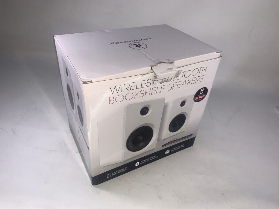image of IT Wireless Bluetooth BookShelf Speakers 50Watt Speakers ITSB 421 White 355133976180 5