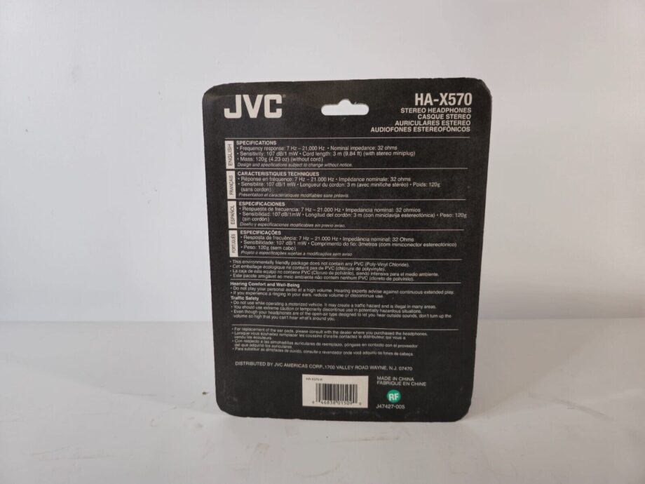 image of JVC Super Bass HA X570 Over Ear DJ Style Stereo Headphones NEW 355787427180 2