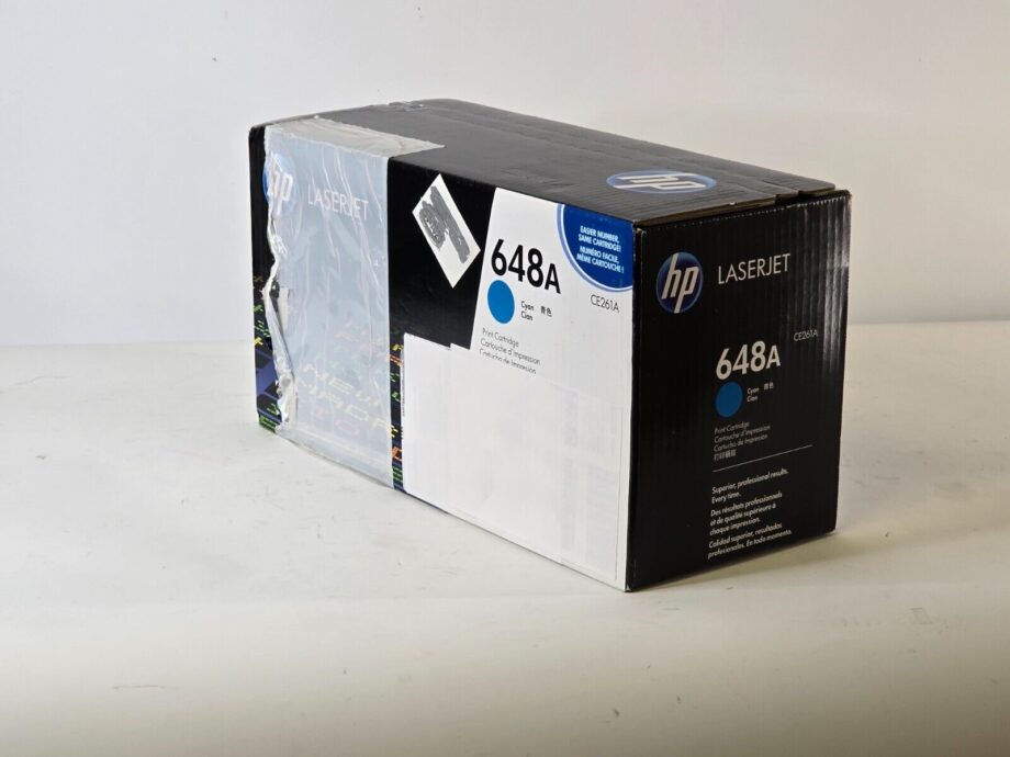 image of HP 648A CE261A Cyan LaserJet Toner Cartridge New imperfect box 375546575211